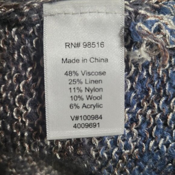 Coldwater Creek V-Neck Sweater - Blue Ombre - Picture 7 of 8